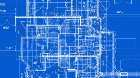 Flying through blueprint Stock Footage 116598661