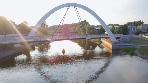 Flying through bridge Stock Footage 100871075