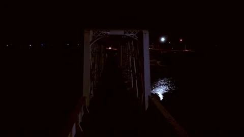 Flying through a bridge in Kennewick Washington Stock Footage 218518138