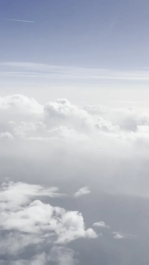 Flying through bright clouds, created for social media ads Stock Footage 243771557