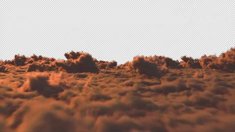 Flying Through the Cinematic Sunset Clouds Background Loop with Alpha versio Stock Footage 219228240
