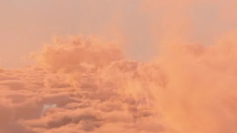 Flying Through the Cinematic Sunset Clouds Background Loop with Alpha versio Stock Footage 219228319