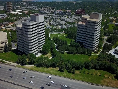 Flying Through City of Denver Stock Footage 77957619