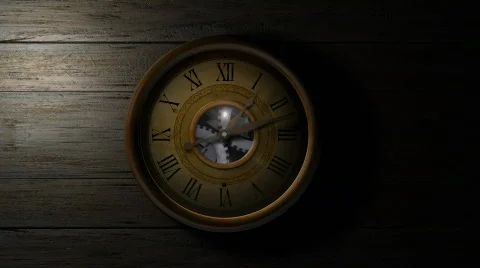  Flying Through A Clock Stock Footage 481247