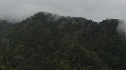 Flying Through A Cloud - DJI Mavic Pro 2 - 4K - 23.98 fps - Megeve, FRA Stock Footage 122325257