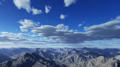 Flying through the clouds and the mountains Stock-Footage 16034749
