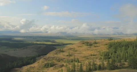 Flying through clouds with beautiful landscape view over the mountains. Stock Footage 62226709