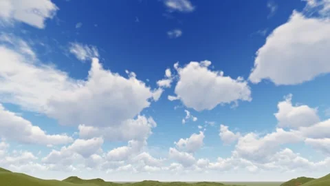 Flying Through the Clouds on blue sky.Clouds and Sky Motion Background Stock Footage 282340945