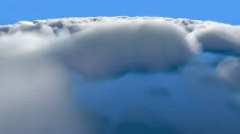Flying Through The Clouds - CGI, alpha channel Stock Footage 606405