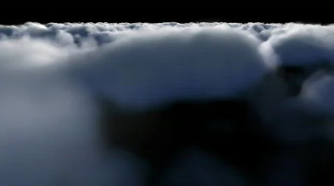 Flying Through The Clouds - CGI, alpha channel Stock Footage 606408