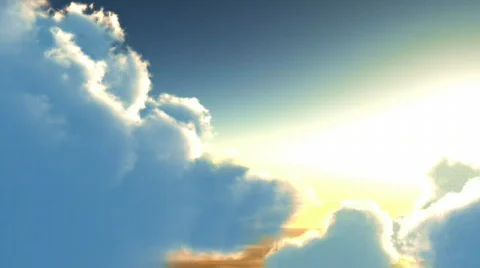  flying through the clouds  Stock Footage