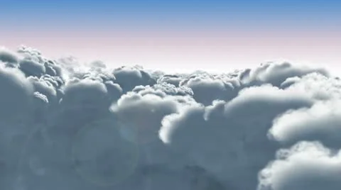 Flying through the clouds Stockbeeldmateriaal 10739686