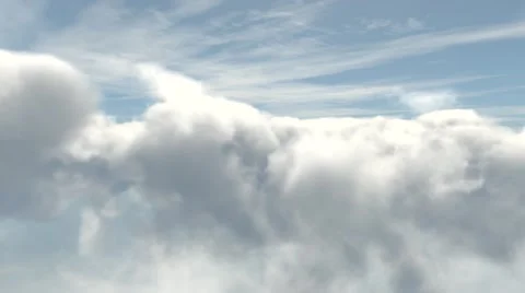 Flying through clouds Stock Footage