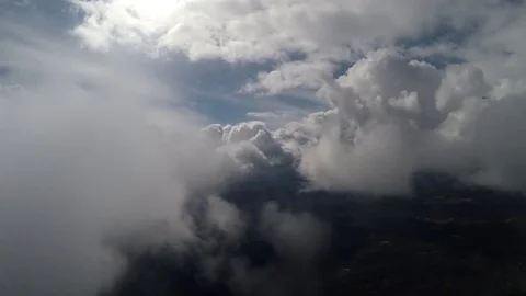 Flying through the clouds Stock Footage