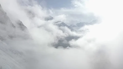 Flying through the clouds Stock Footage