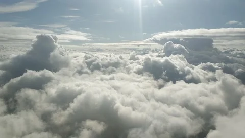 Flying through clouds Stock Footage