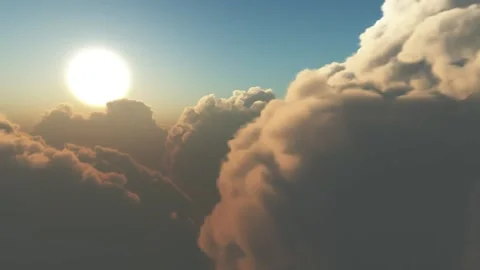 Flying through the clouds Stock Footage 225016766