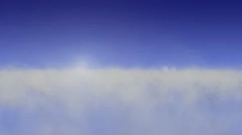 Flying Through The Clouds High Up In The Air Seamless Loop With Lens Flare Stock Footage 59463683