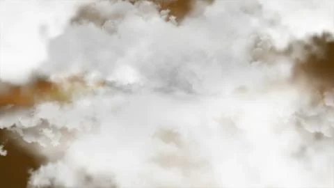 Flying through clouds Illustration