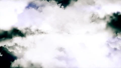 Flying through clouds Stock Illustration
