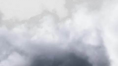 Flying Through the Clouds isolated on black with Alpha Channel. Stock Footage 202042329