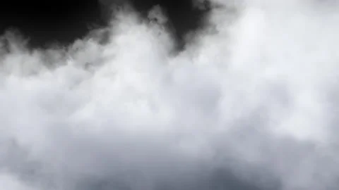 Flying Through the Clouds isolated on black with Alpha Matte. Stock Footage 202341472