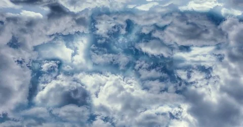 Flying through clouds in normal weather Stock Footage 82726794