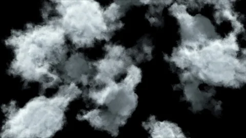 Flying through the clouds. Slow motion. 3D Render.Top view. Stock Footage 107549872