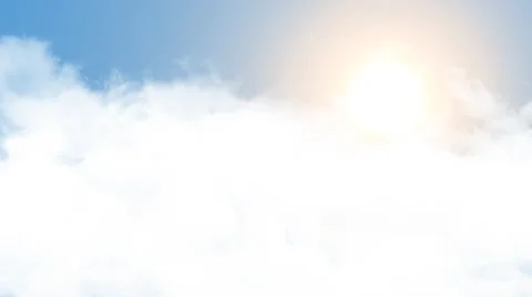 Flying Through Clouds to the Sun Video stock 41765542