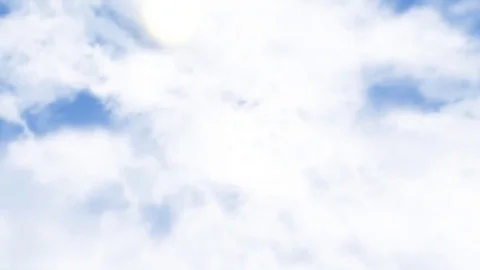 Flying Through Clouds To The Sun Video stock 81697446
