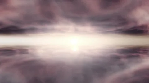 Flying Through Clouds at Sunset – Dreamy Sky Stock Footage 305135480