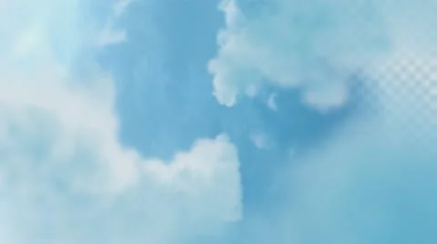 Flying through the clouds transitions with alpha channel Stock Footage