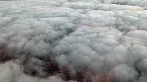 Flying  through clouds in the USA. Stock Footage