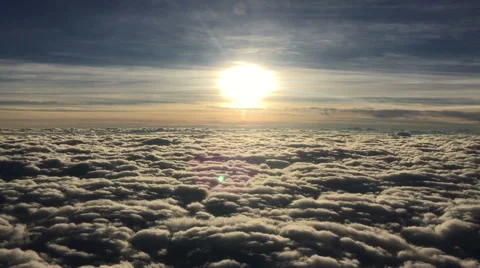 Flying through the clouds a view from an airliner Stock-Footage 51023167