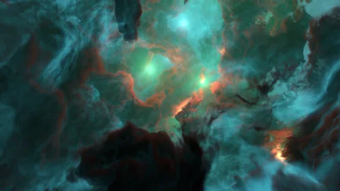 Flying Through Colorful Nebula In Deep Space. Stock Footage 220336114