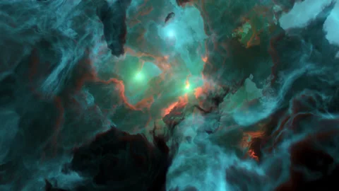 Flying Through Colorful Nebula In Deep Space. Stock Footage 220861185