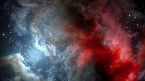 Flying Through Colorful Nebula In Deep Space. Stock Footage 276380482