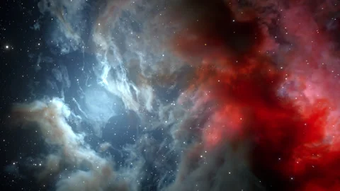 Flying Through Colorful Nebula In Deep Space. Stock Footage 277669491