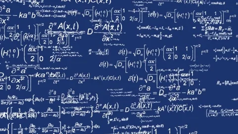 Flying Through Complex Mathematical Formulas on Blue Background 스톡 동영상 337048856