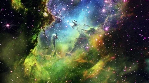 Flying through cosmic nebula Video stock 41512683