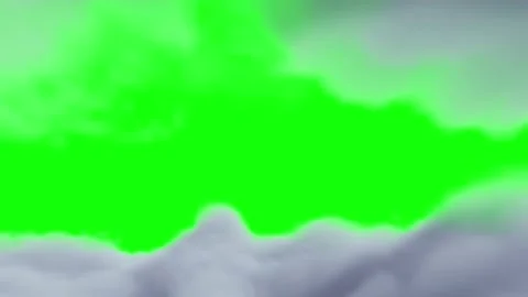 Flying through the cumulus cloud masses on greenscreen Stock Footage 136504361