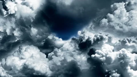 Flying Through the cumulus clouds Stock Footage 50172362
