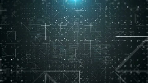Flying through cyberspace information. Stock Footage 102225948