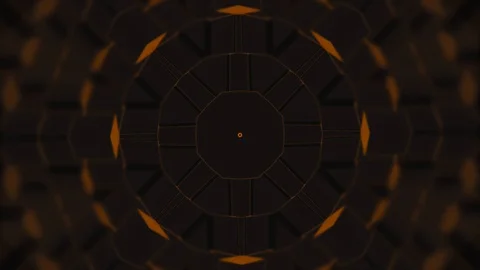 Flying through dark unexplored futuristic data tunnel in a business cloud Stock Footage 124500515