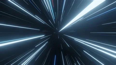 Flying through deep space, entering hyperspace and slowing down. Видео 204064731