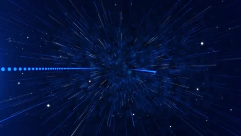 Flying through deep space hyperspace Particles Event Game Trailer Titles Stock Footage 278790796