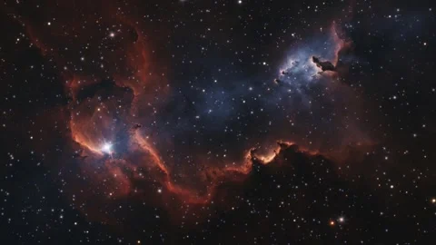 Flying Through Deep Space Odyssey Nebula Stars Planets Exploration Stock Footage 347831095
