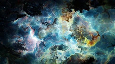 Flying Through Deep Space Stars And Nebula. Realistic 3d animation Stock Footage 237365351