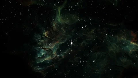 Flying Through Deep Space Stars And Nebula. Realistic 3d animation Stock Footage 237365403