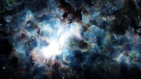 Flying Through Deep Space Stars And Nebula. Realistic 3d animation Stock Footage 237365643